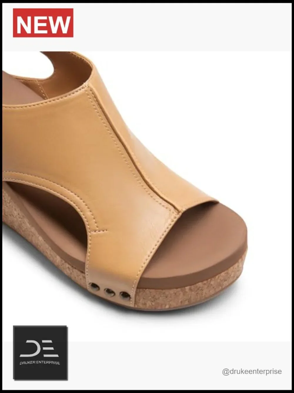 Comfortable Peep-Toe Platform Wedge Sandals w/ EVA Foam Footbed